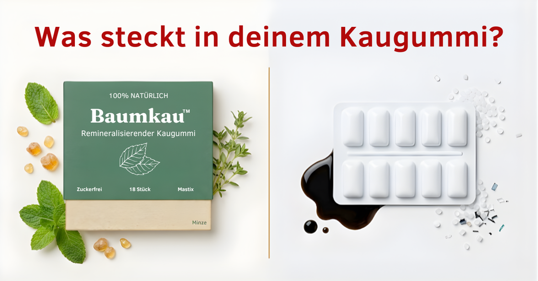 Baumkau vs. Industrie-Kaugummi: Der ehrliche Vergleich