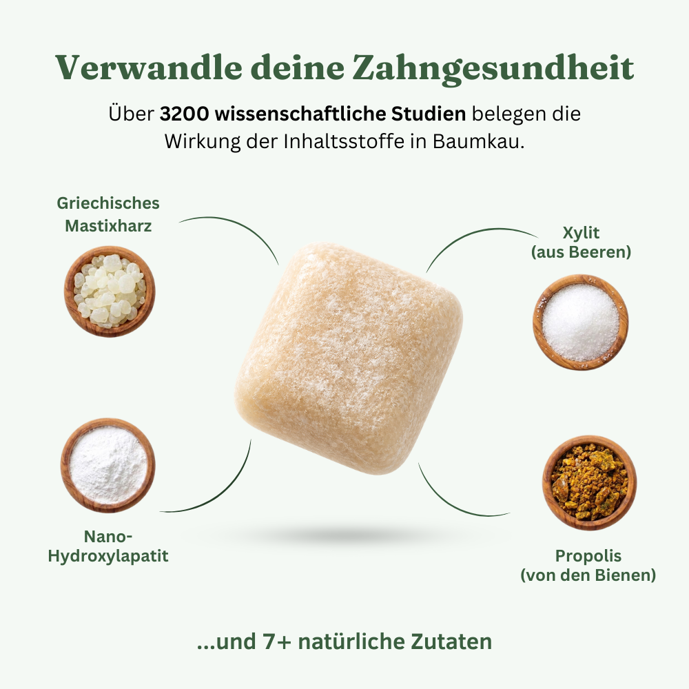 Baumkau - Täglicher Zahnpflege Kaugummi